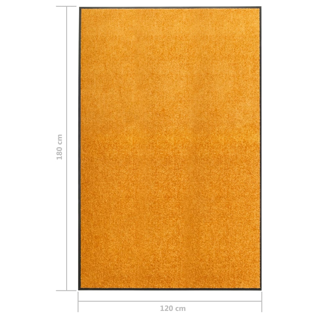 vidaXL Durų kilimėlis, oranžinės spalvos, 120x180cm, plaunamas