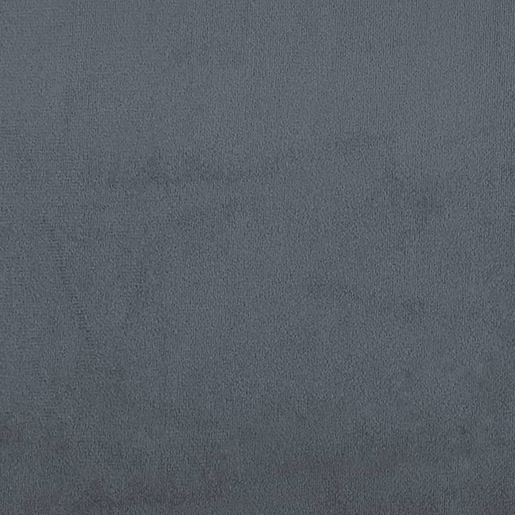 vidaXL Lovos rėmas su galvūgaliu, tamsiai pilkas, 180x200 cm, aksomas