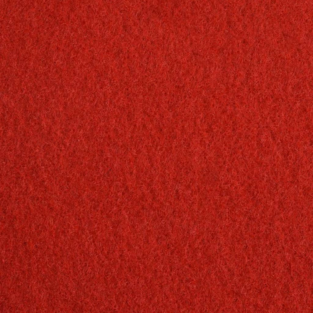 vidaXL Parodų kilimas, vientisas, 1x24 m, raudonas