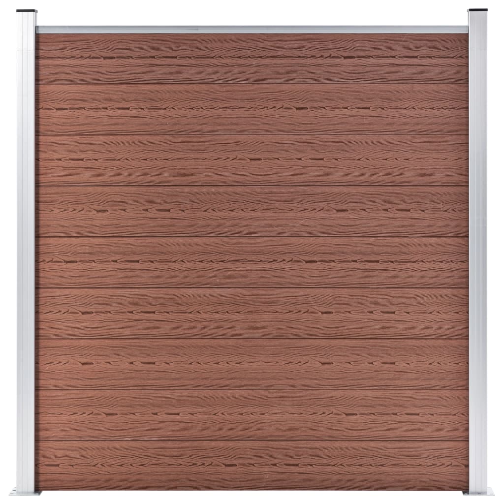 vidaXL Tvoros rinkinys, rudos spalvos, 619x186cm, WPC