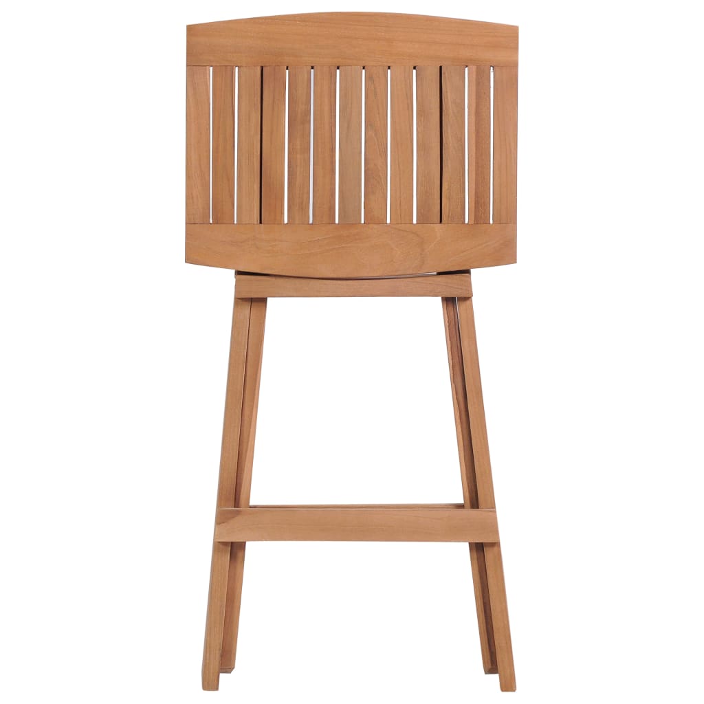 vidaXL Sulankstomos baro kėdės, 2 vnt., tikmedžio medienos masyvas