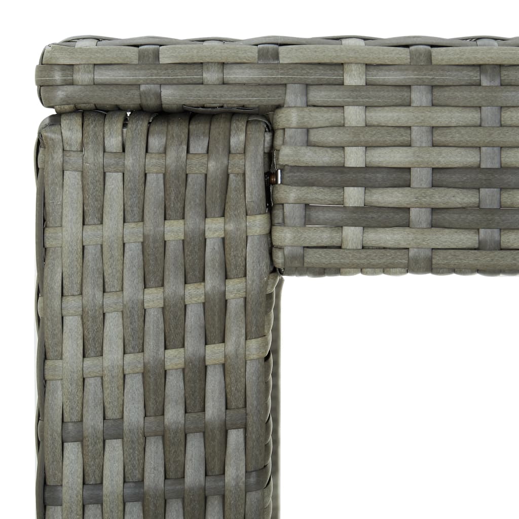 vidaXL Lauko komplektas su pagalvėlėmis, 7 dalių, pilkas, poliratanas
