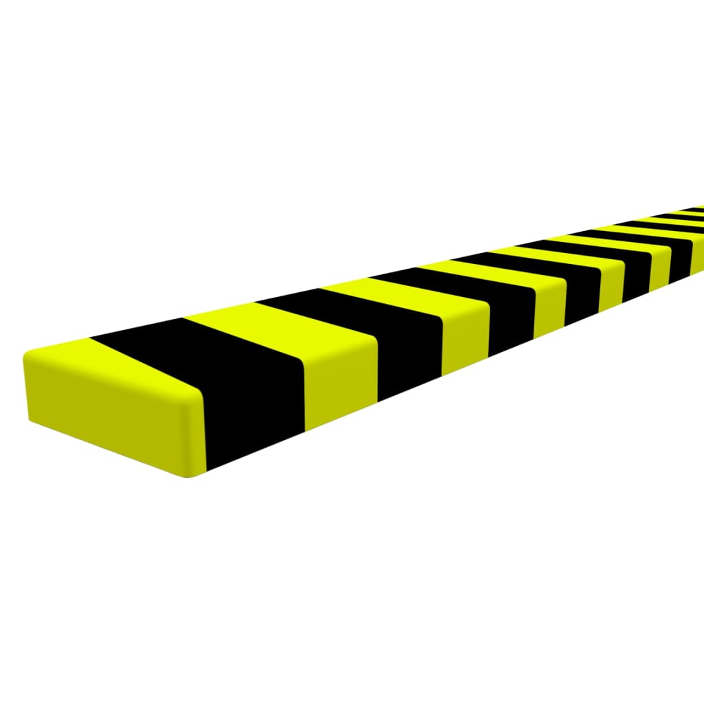 vidaXL Kampų apsauga, geltona ir juoda, 6x2x101,5cm, PU