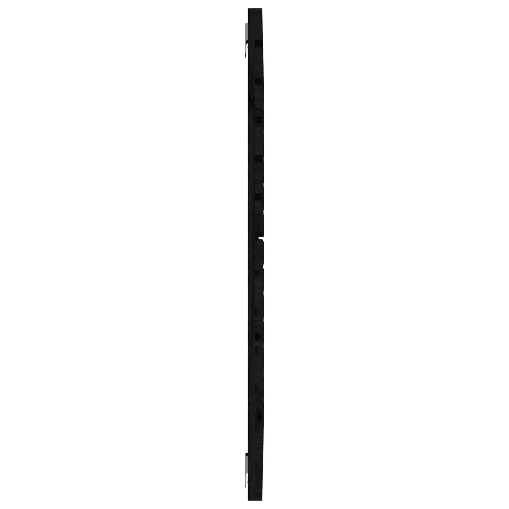 vidaXL Sieninis galvūgalis, juodas, 81x3x91,5cm, pušies masyvas