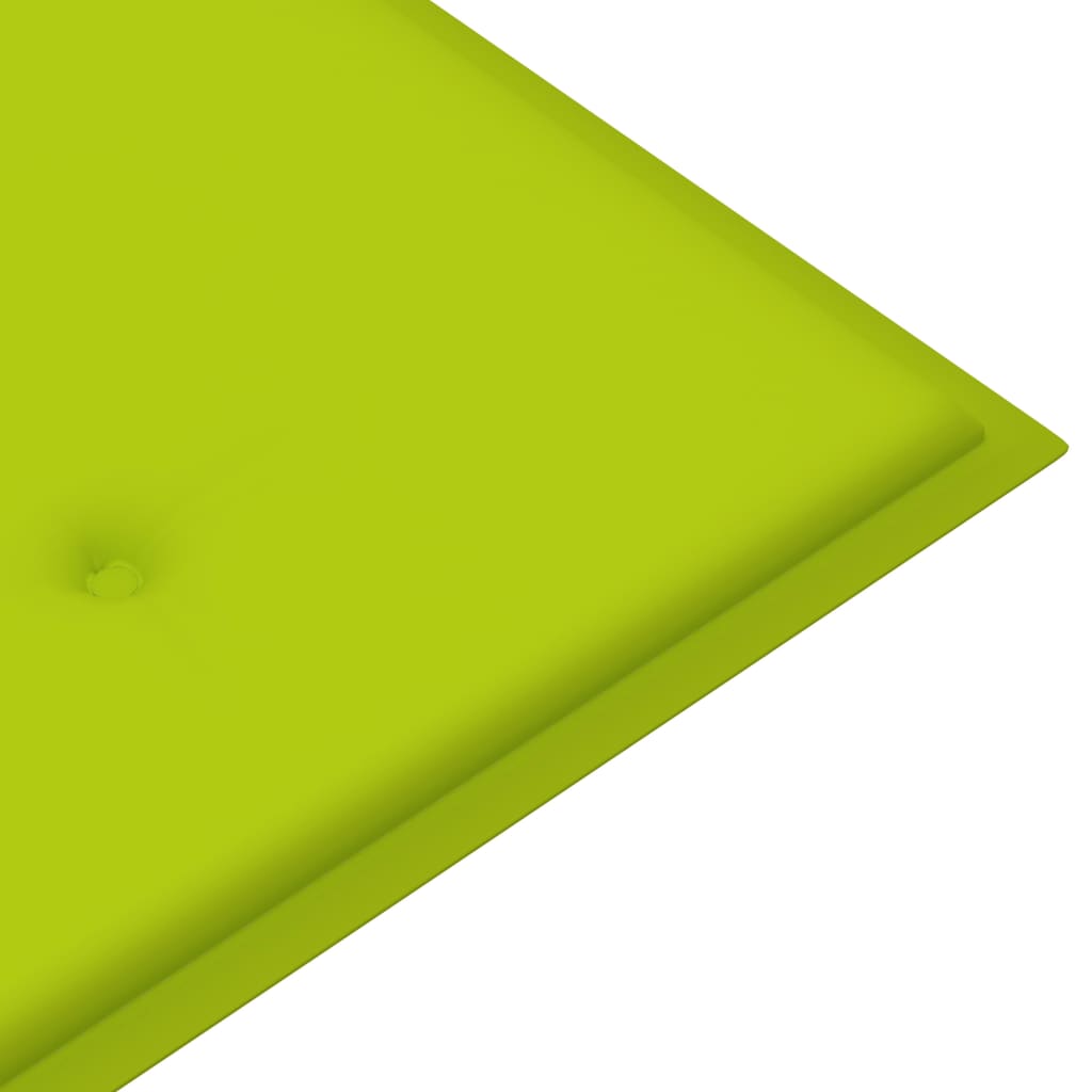 vidaXL Batavia suoliukas su šviesiai žalia pagalvėle, 150cm, tikmedis