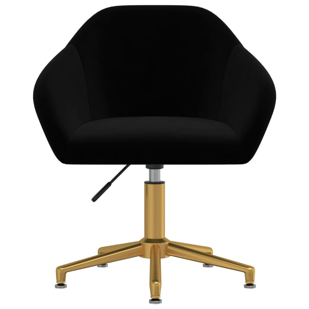 vidaXL Pasukama valgomojo kėdė, juodos spalvos, aksomas