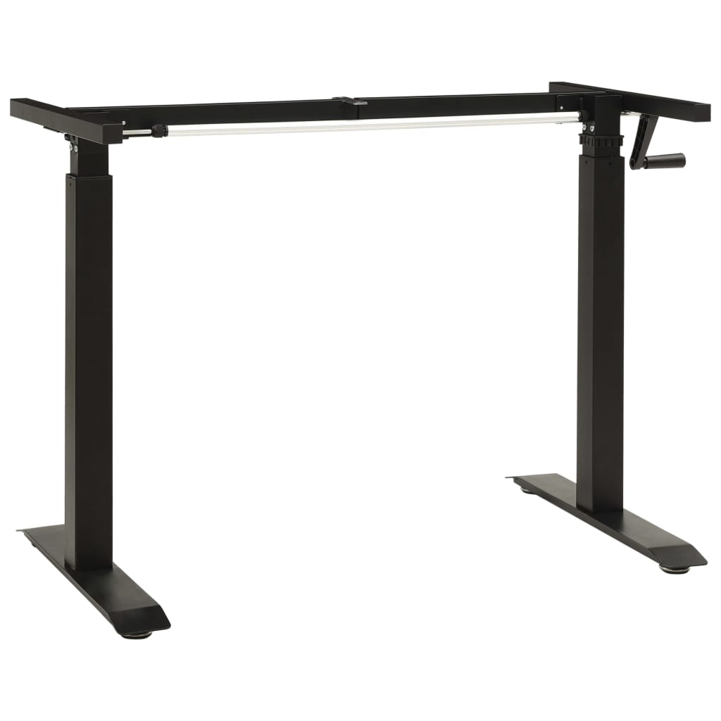 vidaXL Reguliuojamo aukščio stovimo rašomojo stalo rėmas, juodas