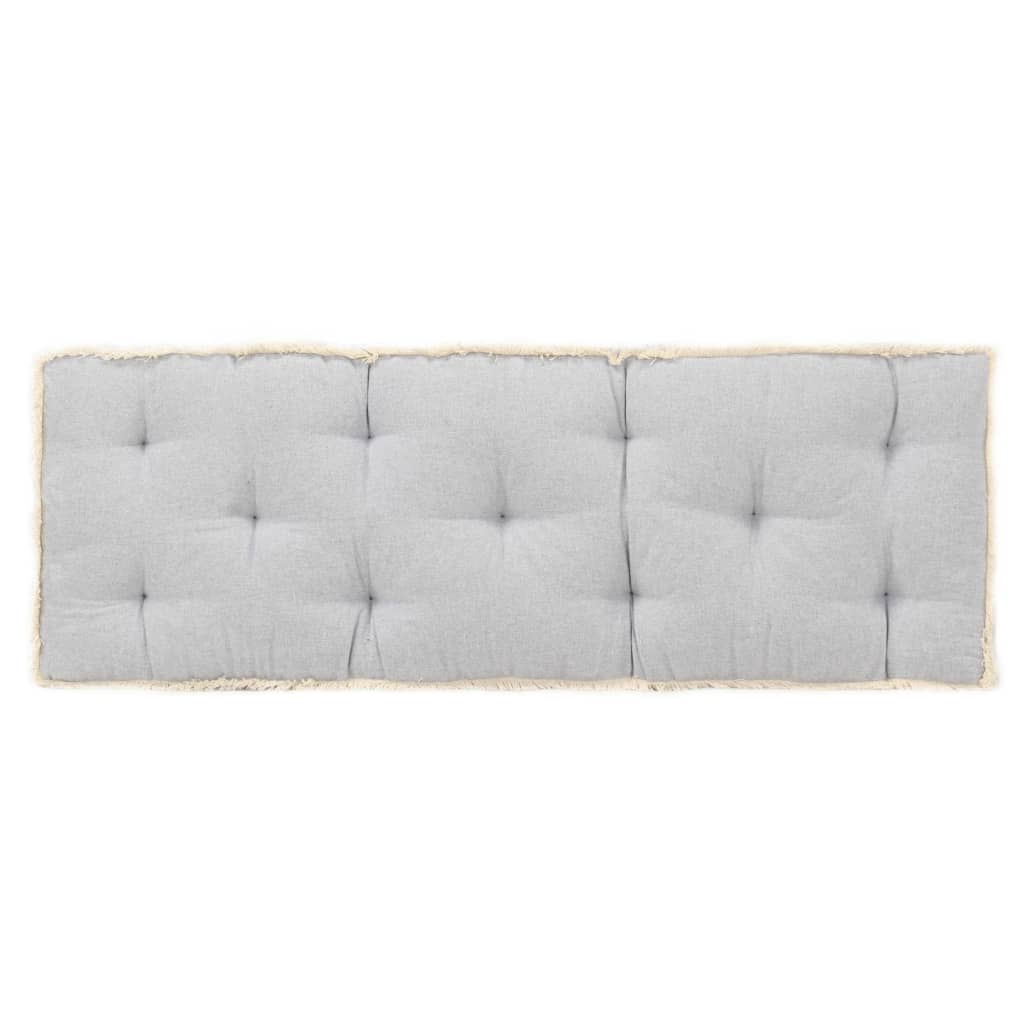 vidaXL Pagalvė sofai iš palečių, pilkos spalvos, 120x40x7cm