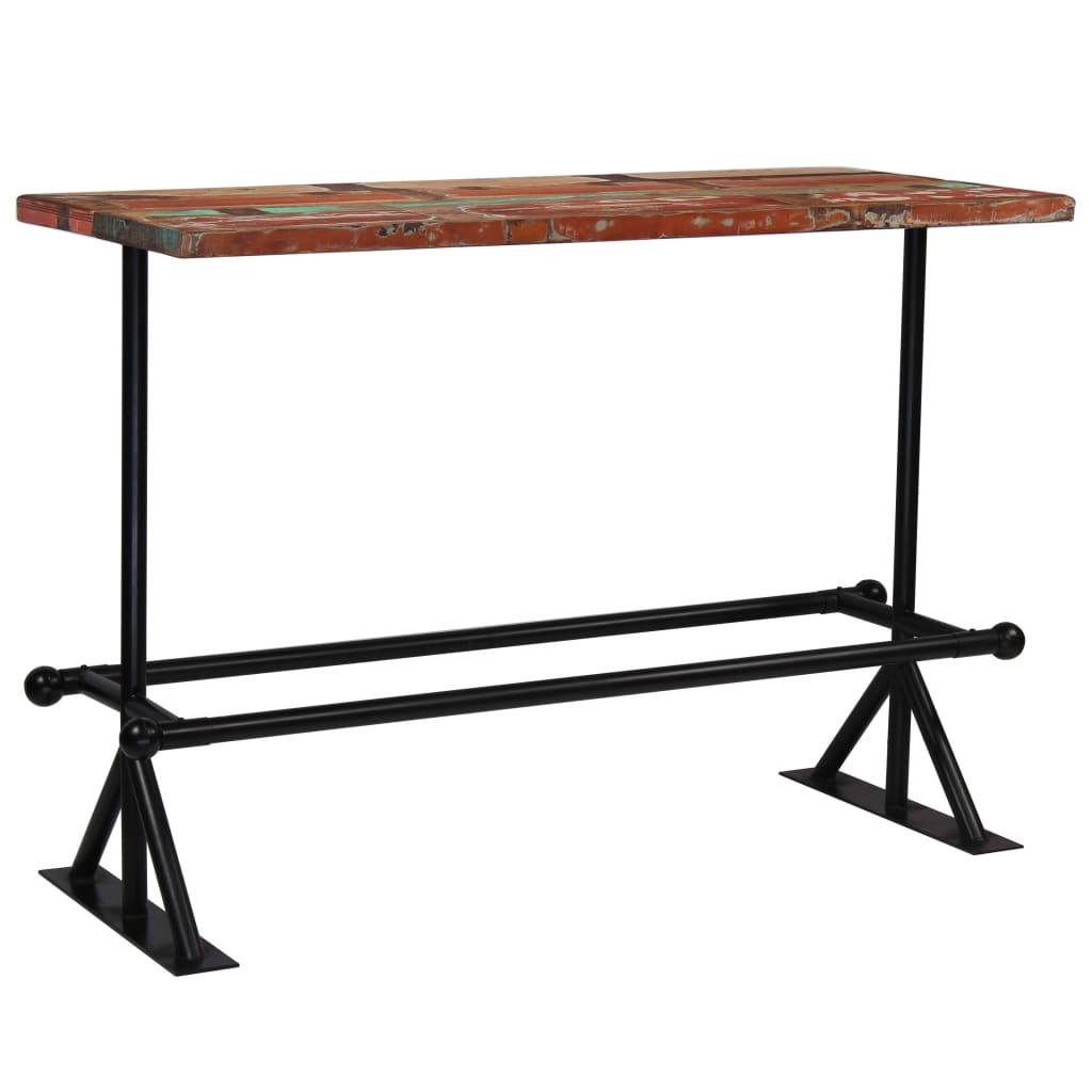vidaXL Baro stalas, perdirbta mediena, įvairių spalvų, 150x70x107cm