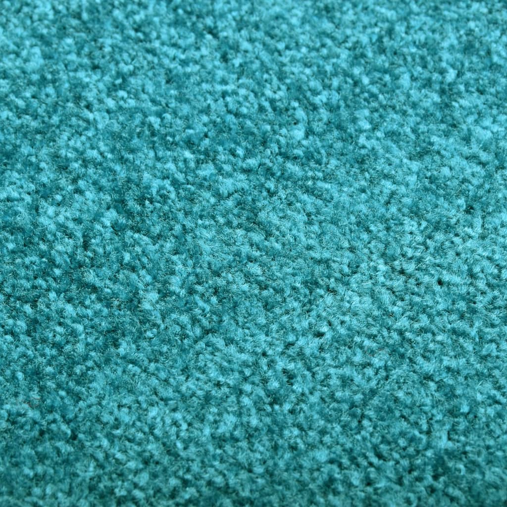 vidaXL Durų kilimėlis, žydros spalvos, 60x90cm, plaunamas