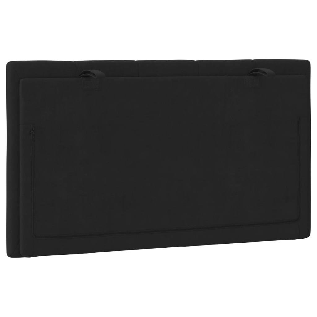 vidaXL Galvūgalio pagalvėlė, juodos spalvos, 80cm, aksomas