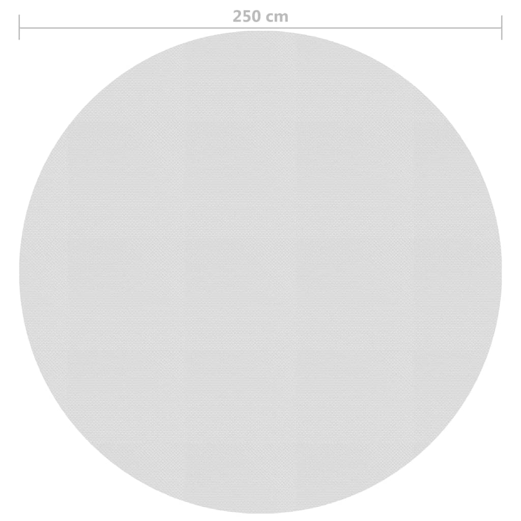 vidaXL Saulę sugerianti baseino plėvelė, pilkos spalvos, 250cm, PE