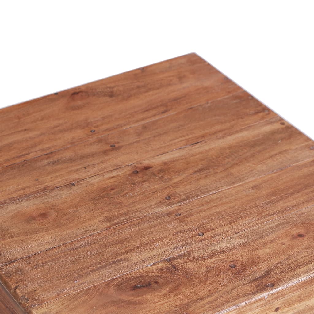 vidaXL Kavos staliukas, 53x50x50cm, perdirbtos medienos masyvas