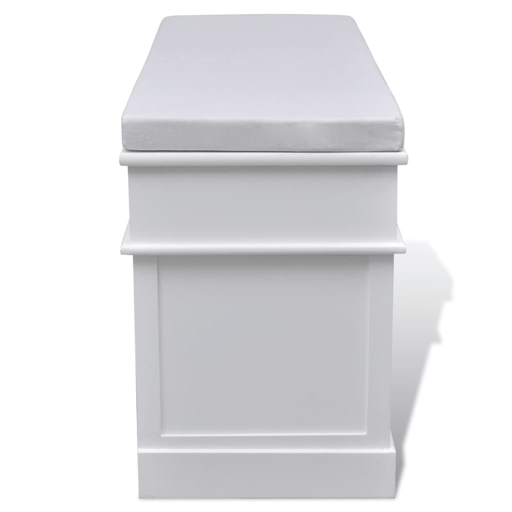 Balta Spintelė-Minkštas Prieangio Suoliukas, 2 Stalčiai, 3 Dėžės