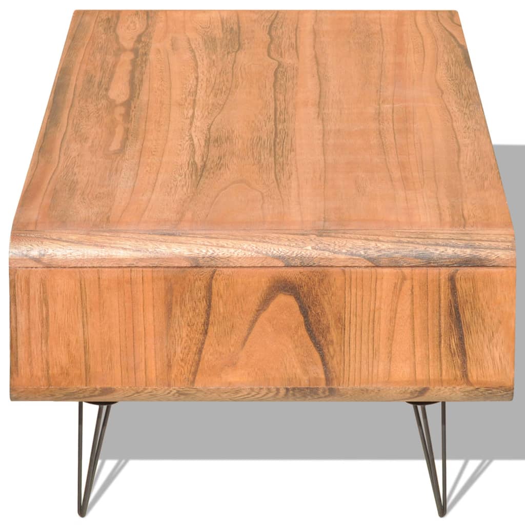 vidaXL Kavos staliukas, rudas, 90x55,5x38,5cm, medinis