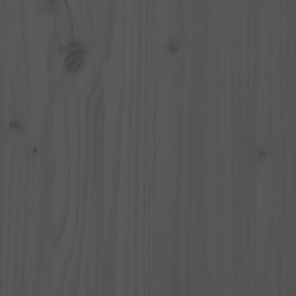 vidaXL Malkų laikiklis, pilkas, 33,5x30x110cm, pušies medienos masyvas