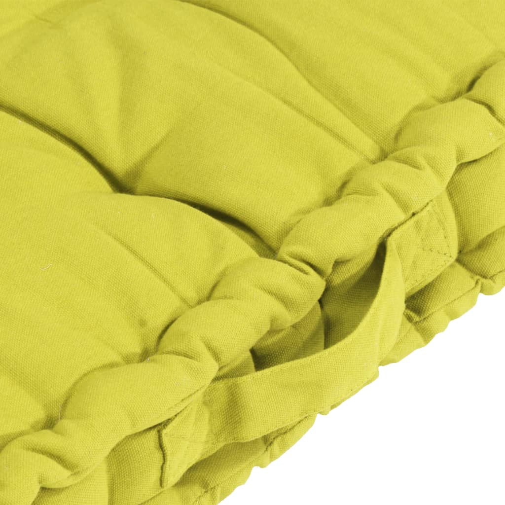 vidaXL Grindų/paletės pagalvėlės, 5vnt., obuolio žalios, medvilnė