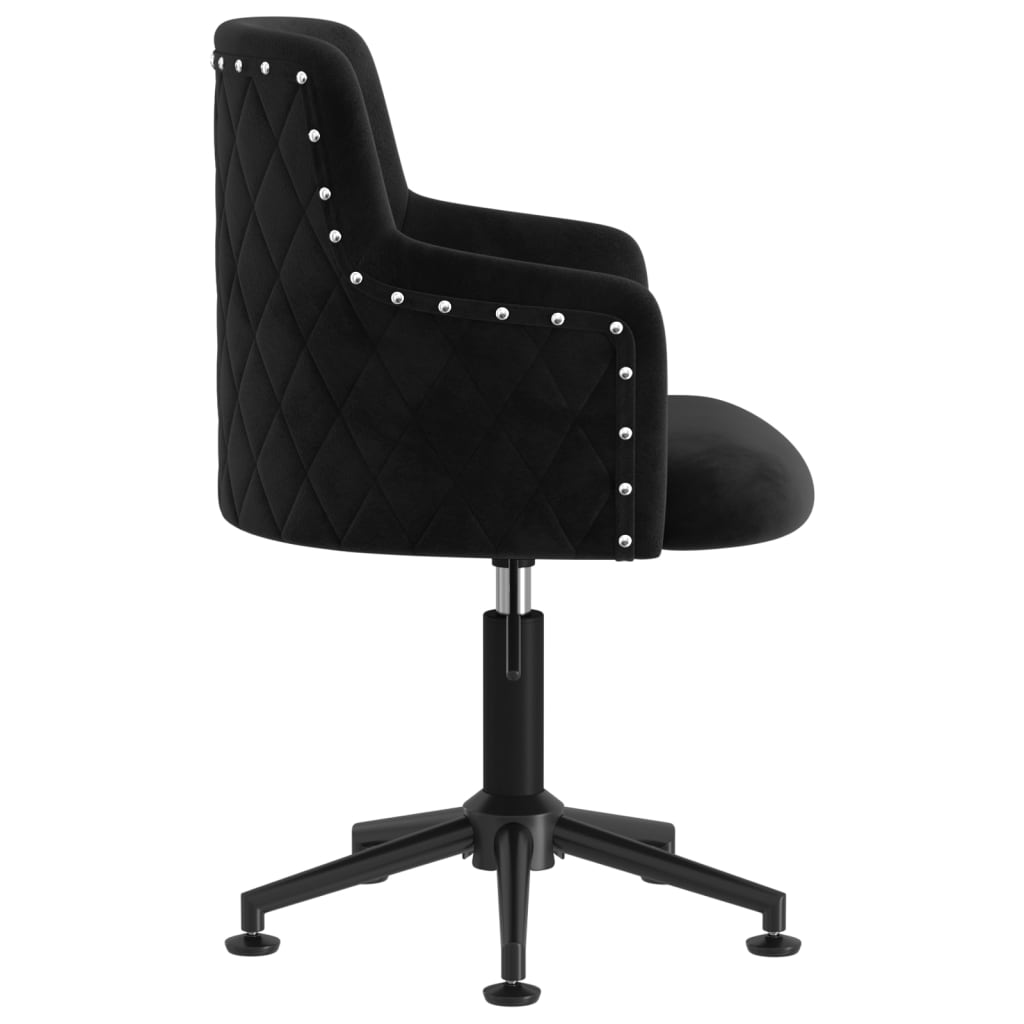vidaXL Pasukama biuro kėdė, juodos spalvos, aksomas