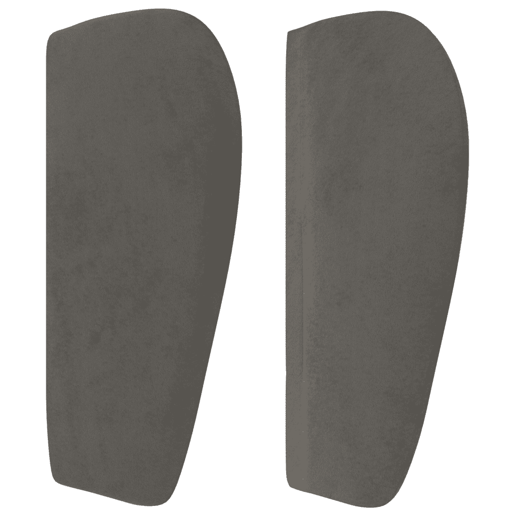 vidaXL Lova su spyruoklėmis ir čiužiniu, pilka, 140x190 cm, aksomas