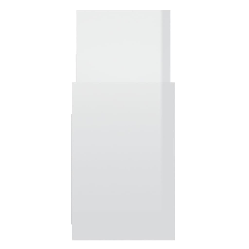 vidaXL Šoninė spintelė, baltos spalvos, 60x26x60cm, MDP, blizgi
