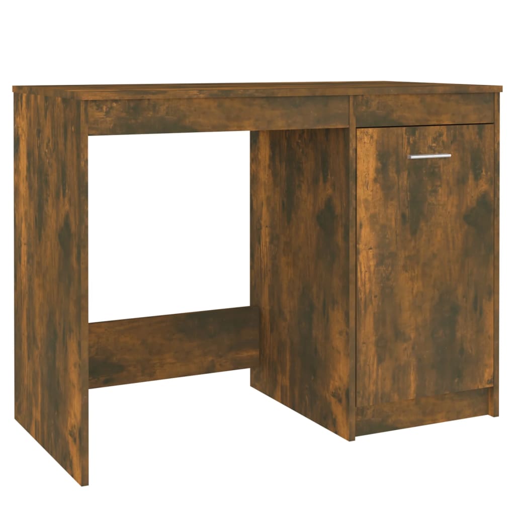 vidaXL Rašomasis stalas, dūminio ąžuolo spalvos, 100x50x76cm, mediena