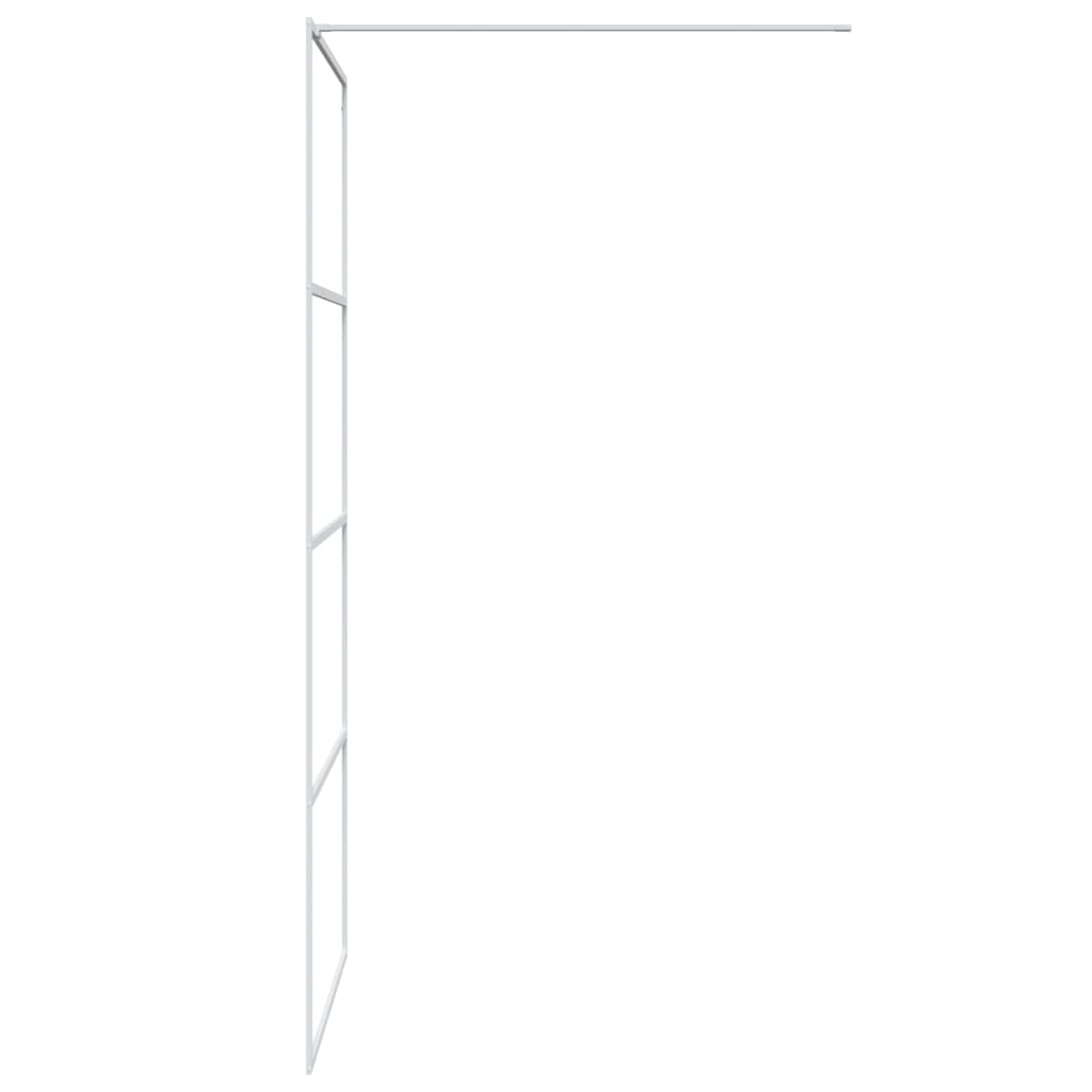 vidaXL Dušo sienelė, baltos spalvos, 90x195cm, ESG stiklas, skaidri