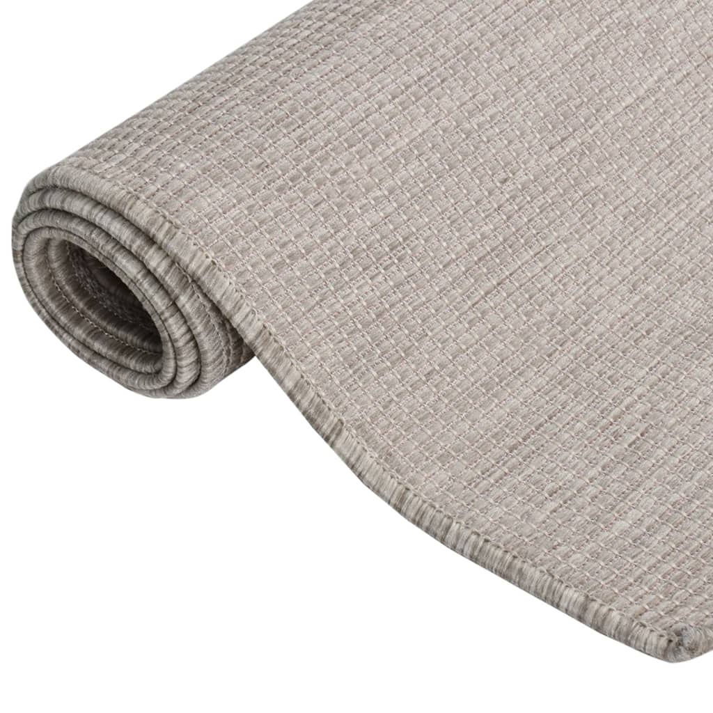 vidaXL Lauko kilimėlis, taupe spalvos, 200x280cm, plokščio pynimo