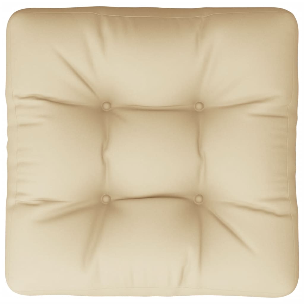 vidaXL Paletės pagalvėlė, smėlio spalvos, 60x61,5x10cm, audinys