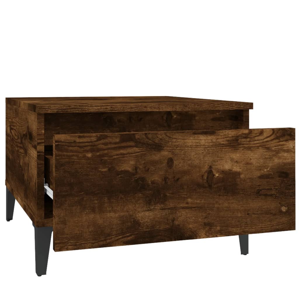 vidaXL Šoninis staliukas, dūminio ąžuolo, 50x46x35cm, mediena