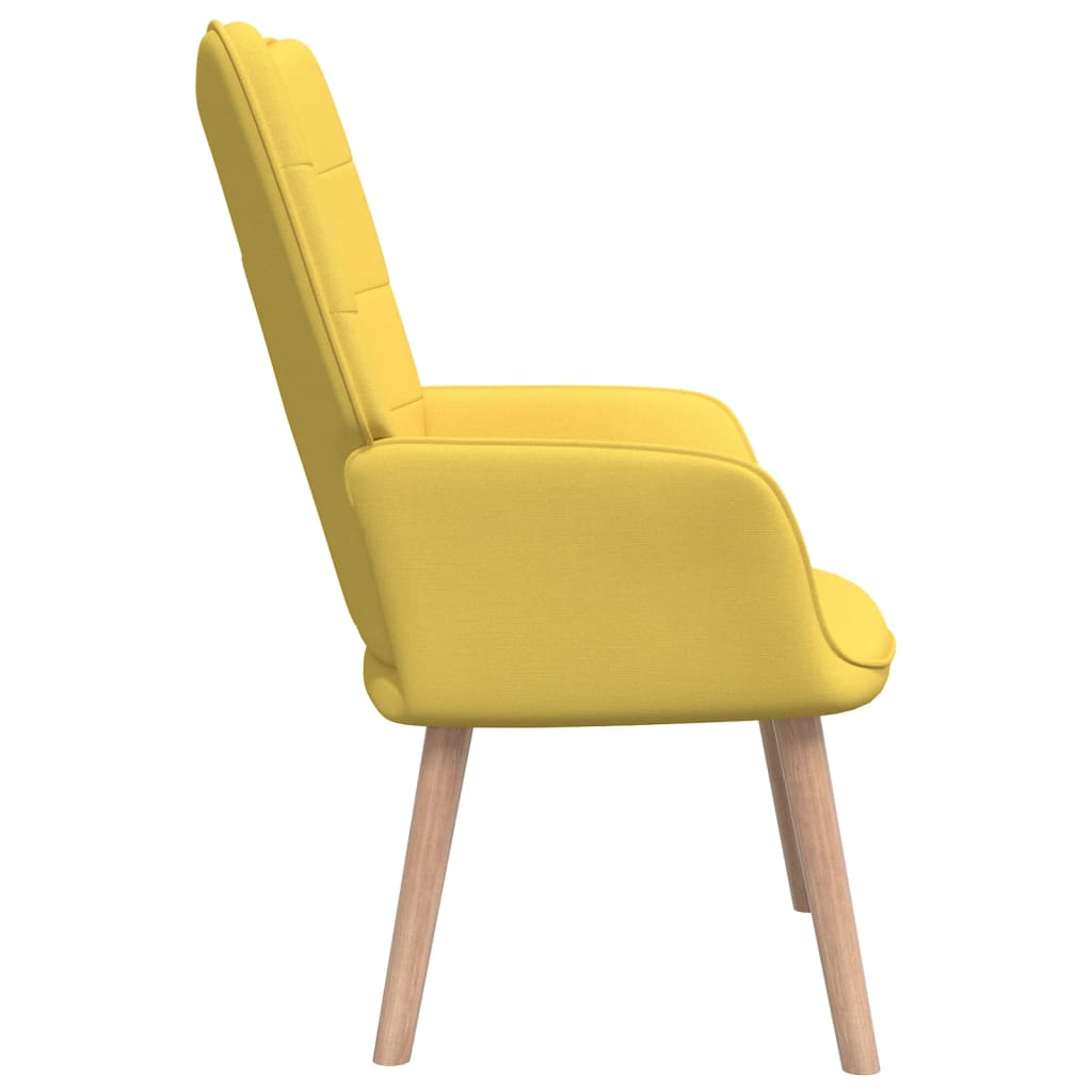 vidaXL Poilsio kėdė, garstyčių geltonos spalvos, audinys