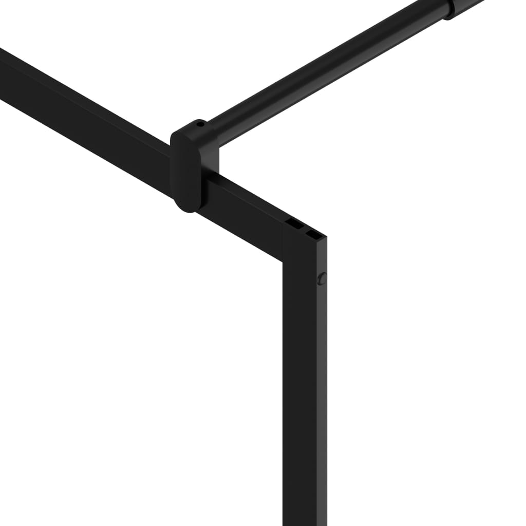 vidaXL Dušo sienelė su skaidriu ESG stiklu, juodos spalvos, 90x195cm