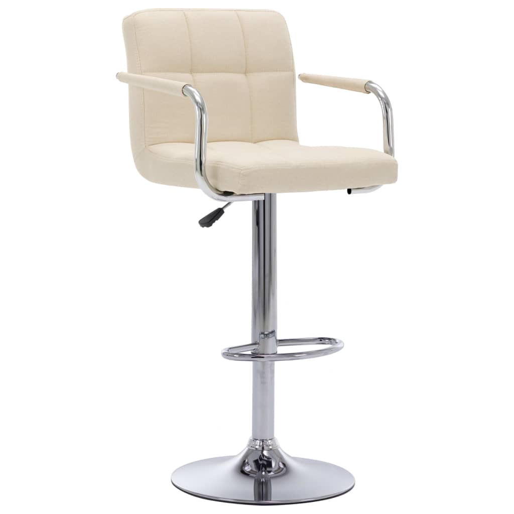vidaXL Baro kėdė, kreminės spalvos, audinys