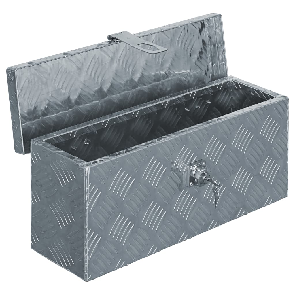 vidaXL Aliuminio dėžė, 48,5x14x20cm, sidabrinė