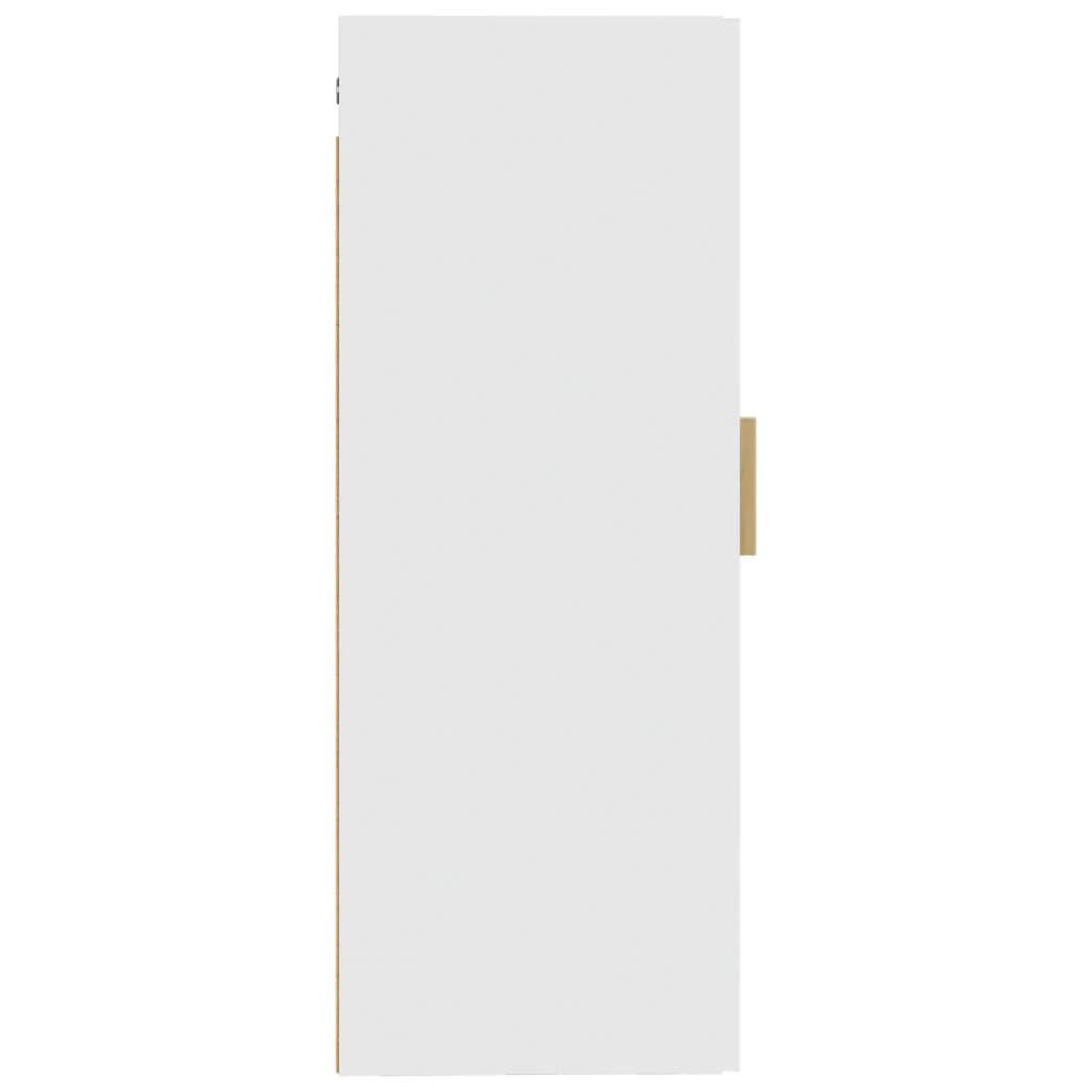 vidaXL Sieninė spintelė, balta, 35x34x90cm, apdirbta mediena