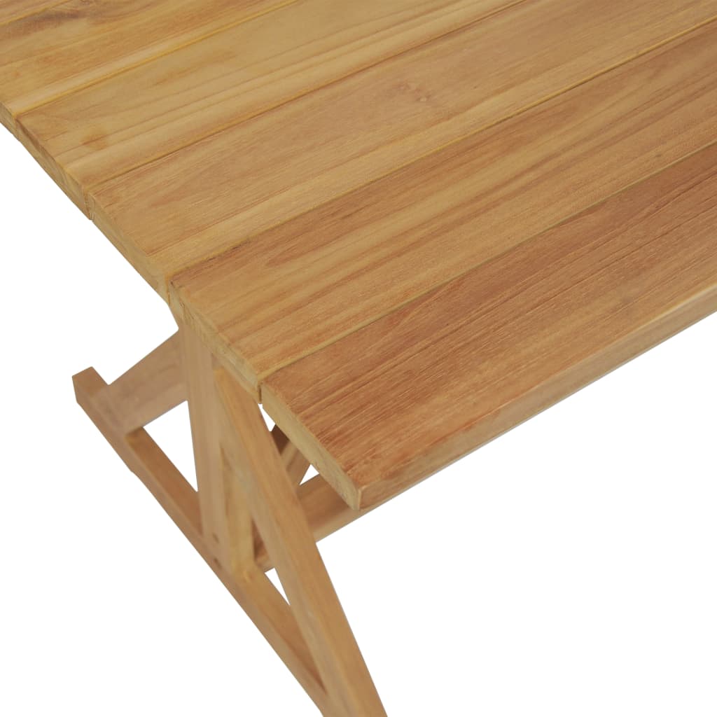 vidaXL Lauko valgomojo stalas, tikmedžio med. masyvas, 180x90x75cm