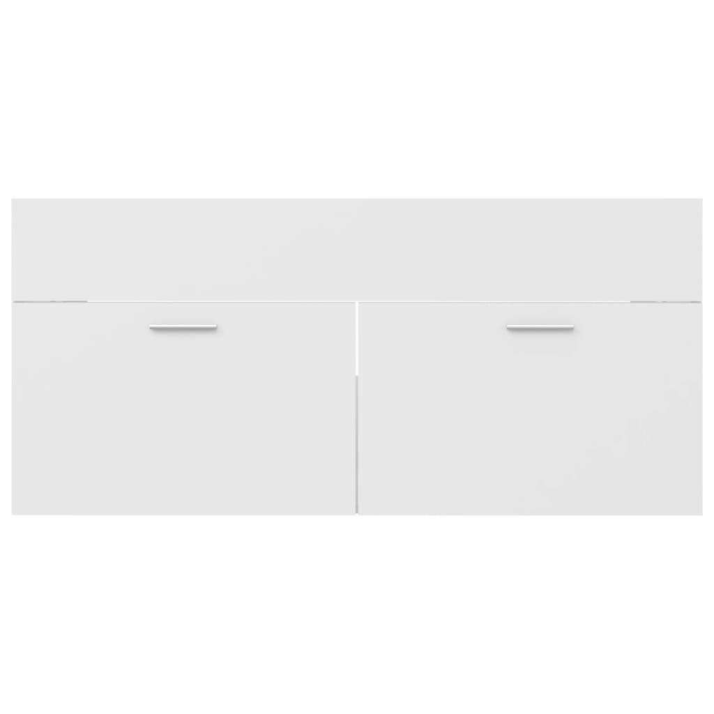 vidaXL Spintelė praustuvui, baltos spalvos, 100x38,5x46cm, MDP