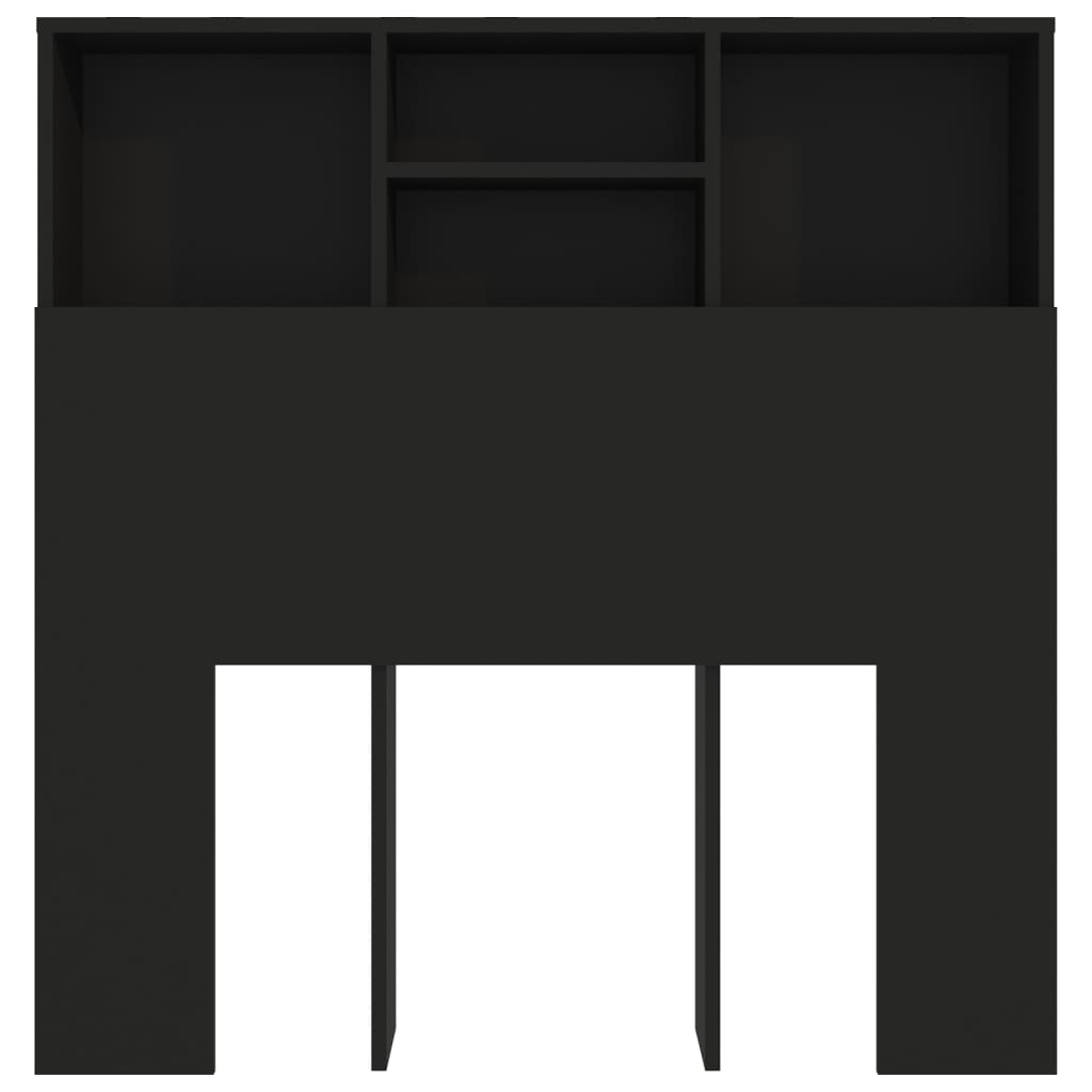 vidaXL Galvūgalis-spintelė, juodos spalvos, 100x19x103,5cm