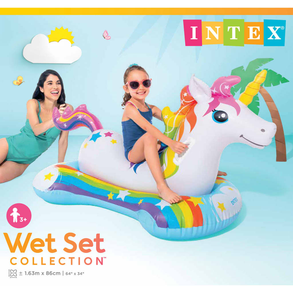 Intex Unicorn Ride-on Pripučiamas plaustas, 163x86cm