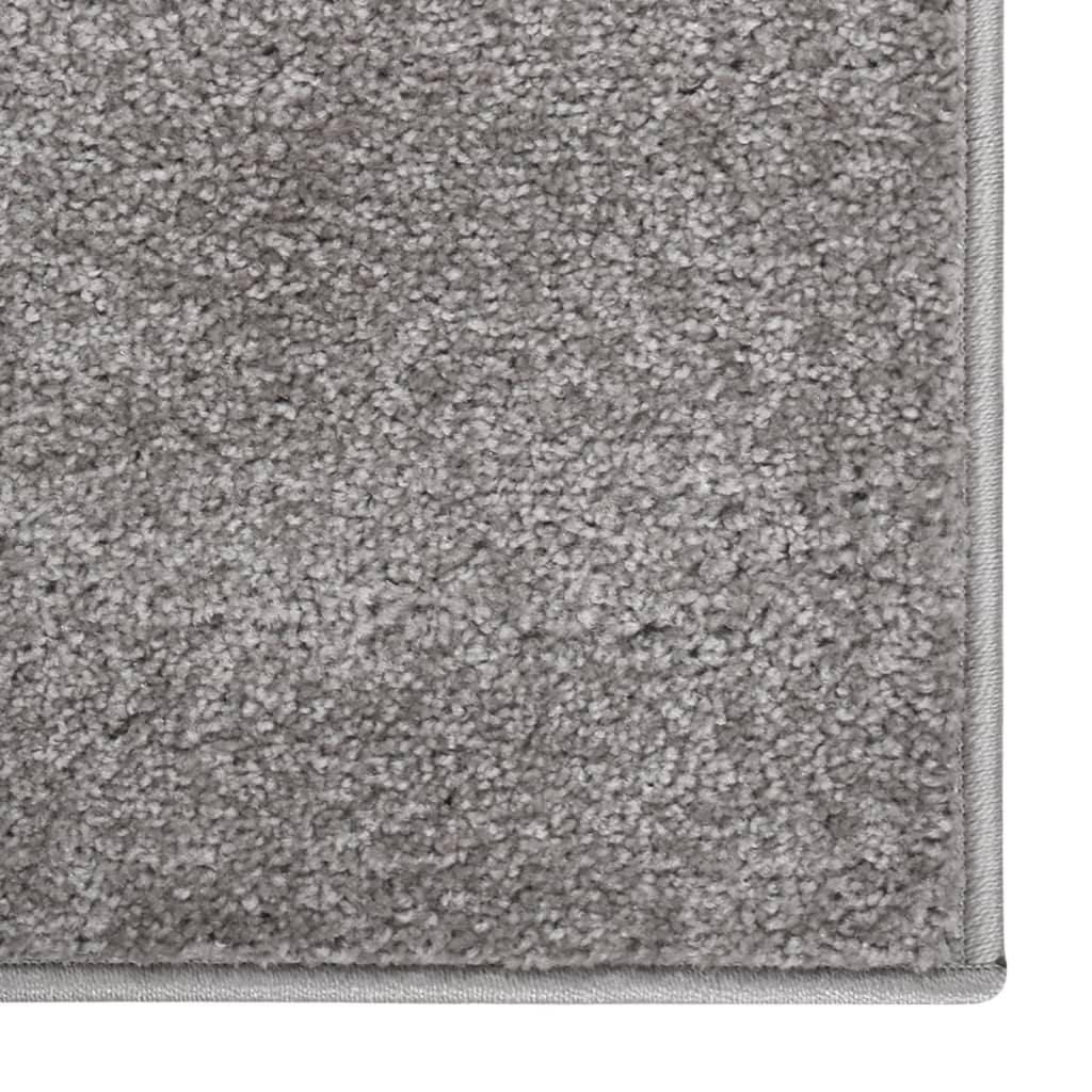vidaXL Kilimėlis, pilkos spalvos, 120x170cm, trumpi šereliai