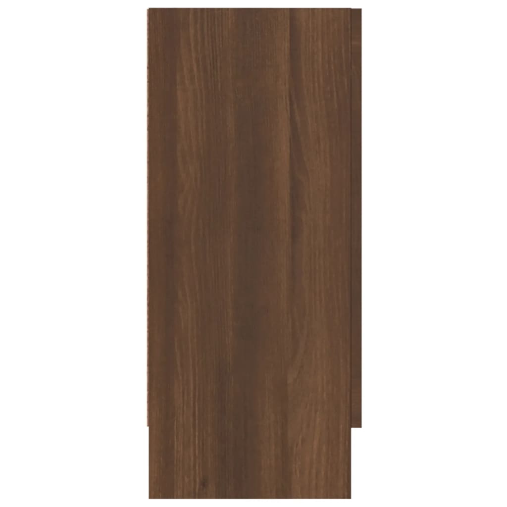 vidaXL Vitrininė spintelė, ruda ąžuolo, 120x30,5x70cm, mediena