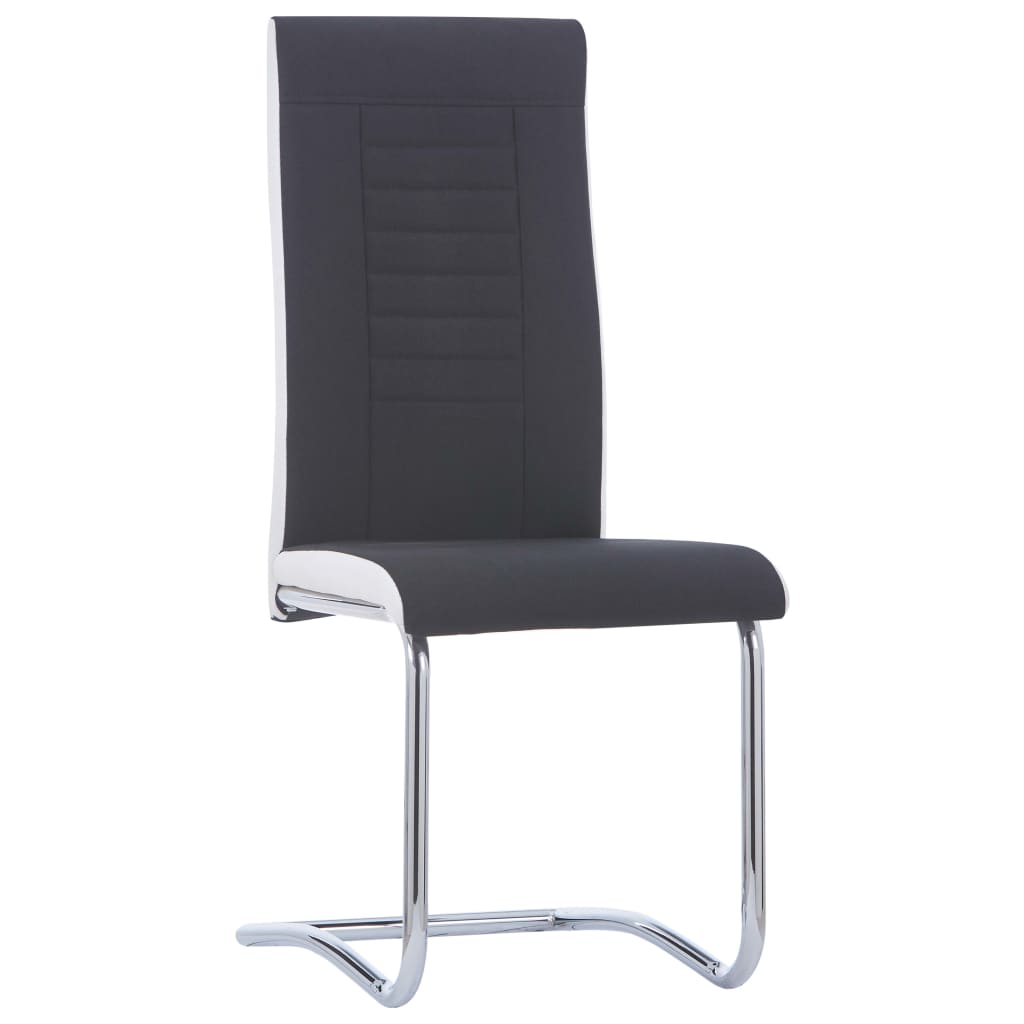 vidaXL Gembinės valgomojo kėdės, 2vnt., juodos, audinys
