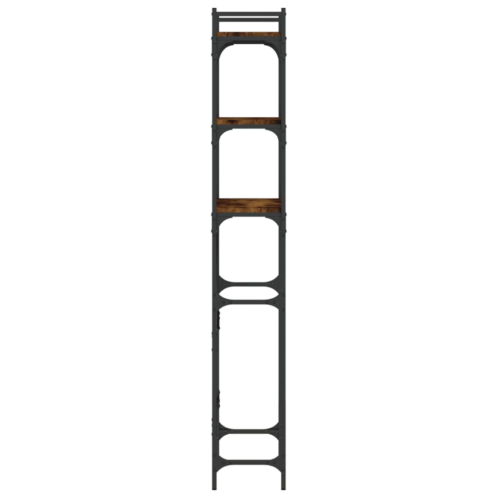 vidaXL Skalbimo mašinos lentyna, dūminio ąžuolo, 67x25x163cm, mediena