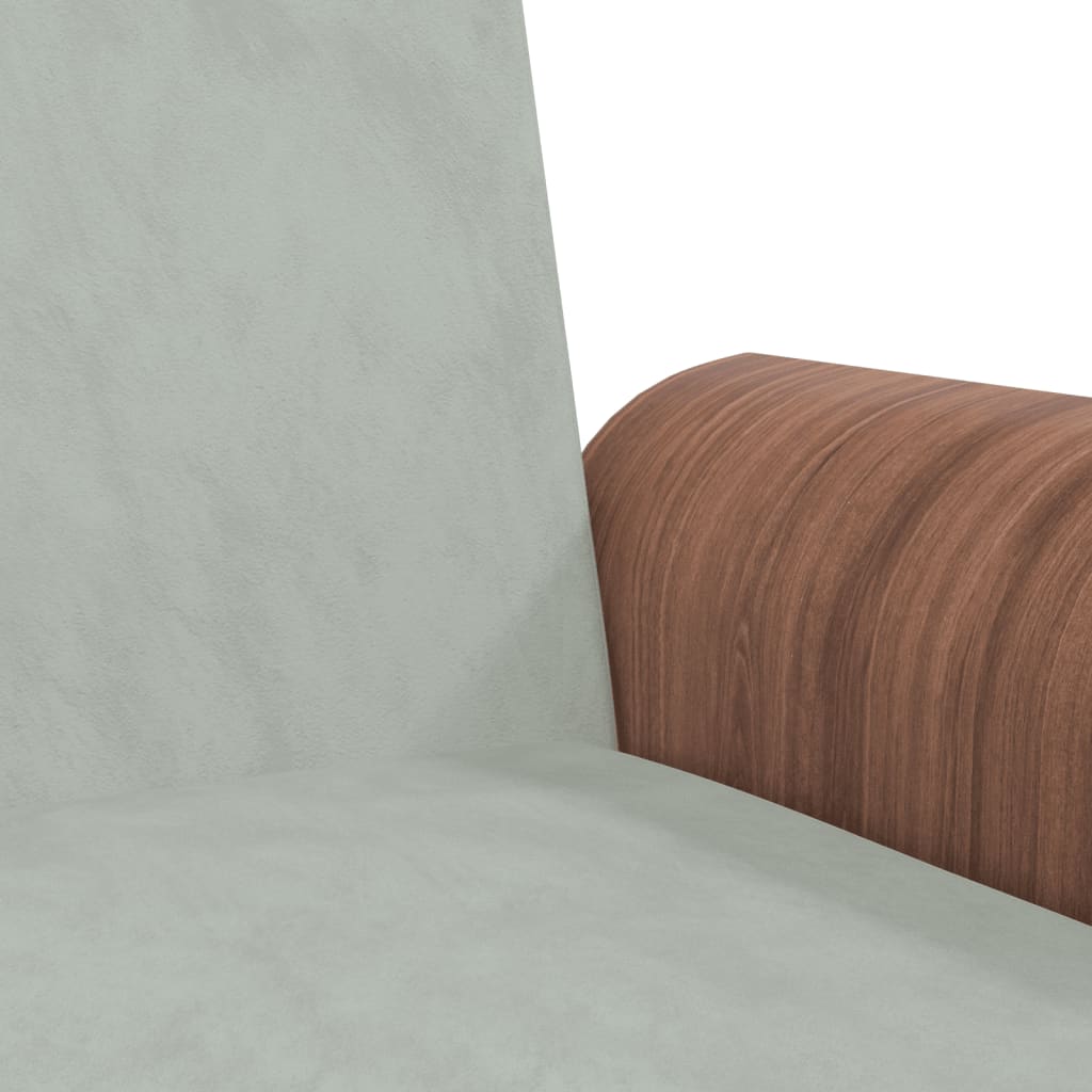 vidaXL Sofa-lova su puodelių laikikliais, šviesiai pilka, aksomas