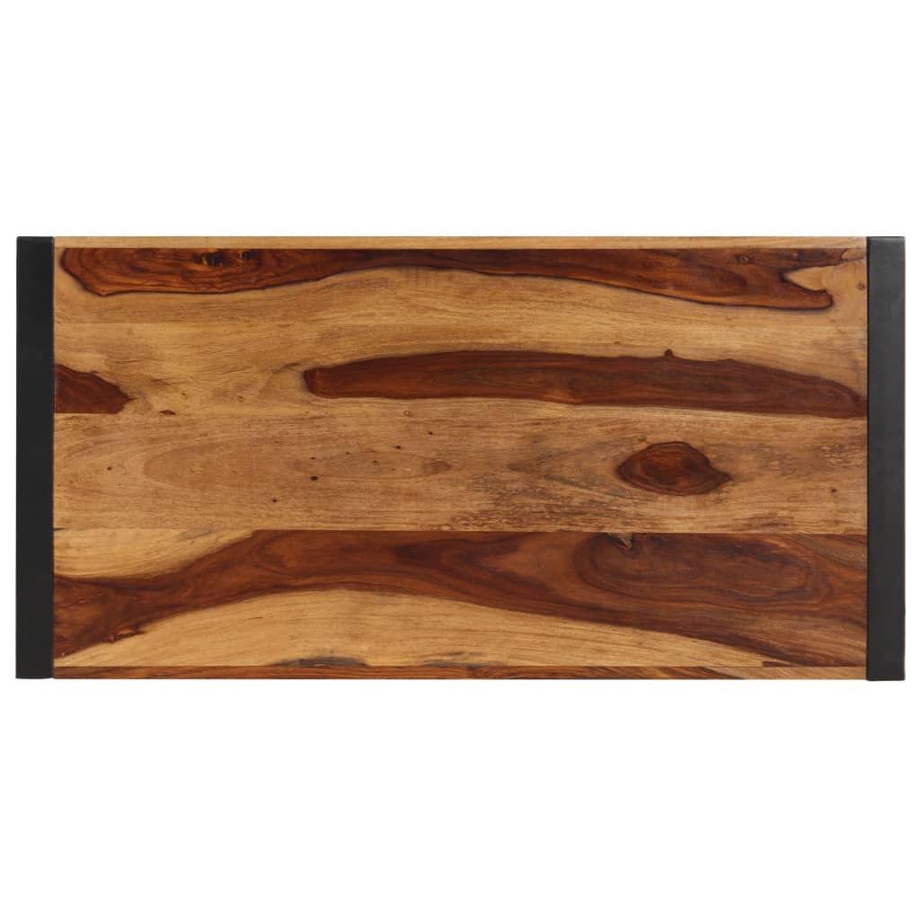 vidaXL Valgomojo stalas, 120x60x76 cm, rausv. dalb. medienos masyvas