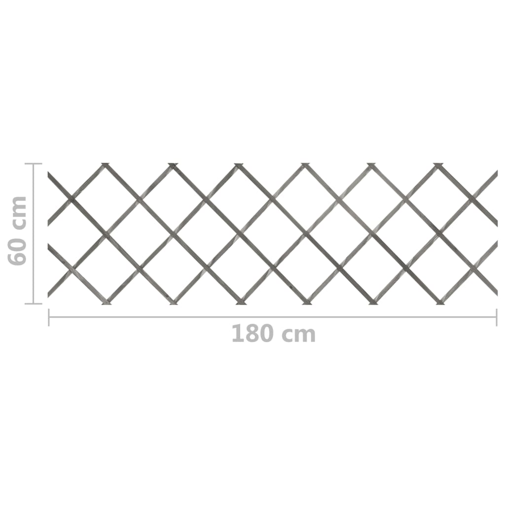 vidaXL Treliažo tvoros, 5vnt., pilkos, 180x60cm, eglės masyvas