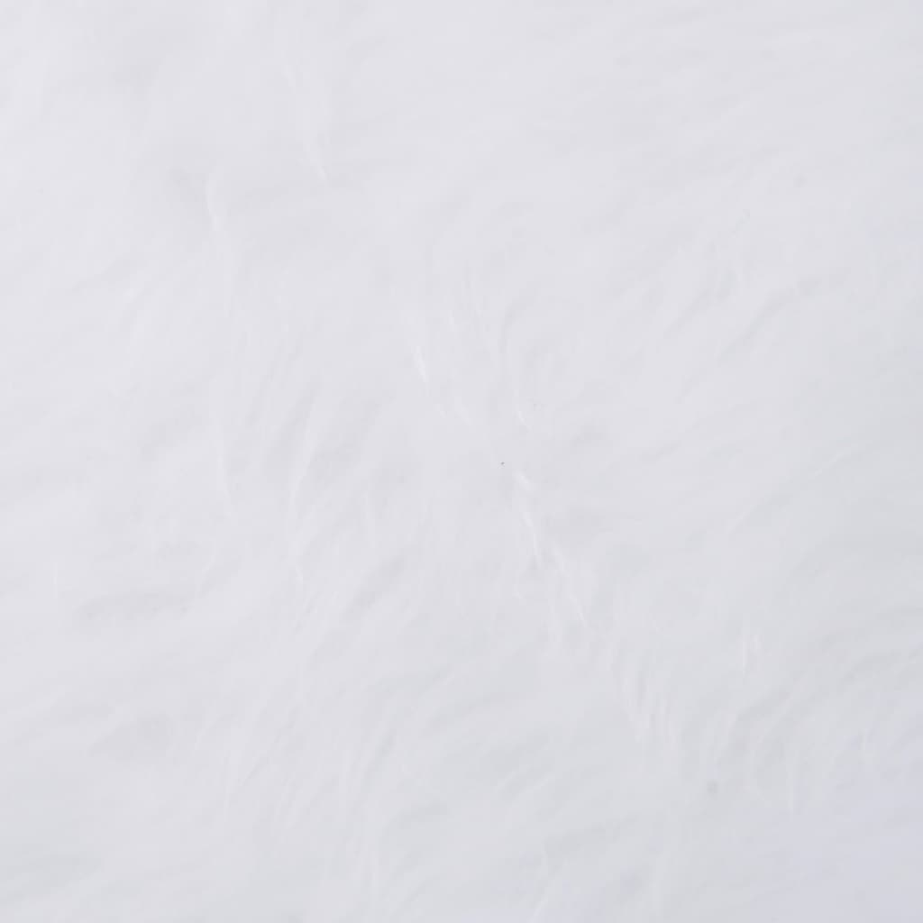 vidaXL Kilimėlis po kalėdine eglute, baltas, 150cm, dirbtinis kailis