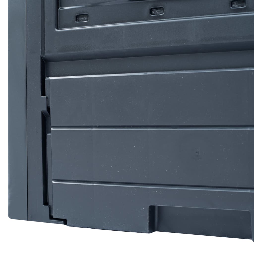 vidaXL Sodo komposto dėžės, 3vnt., pilkos spalvos, 60x60x73cm, 780l
