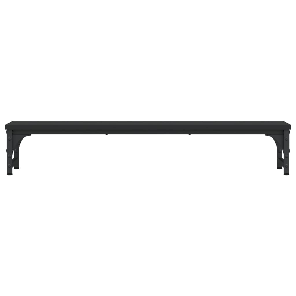 vidaXL Monitoriaus stovas, juodas, 85x23x15,5cm, apdirbta mediena