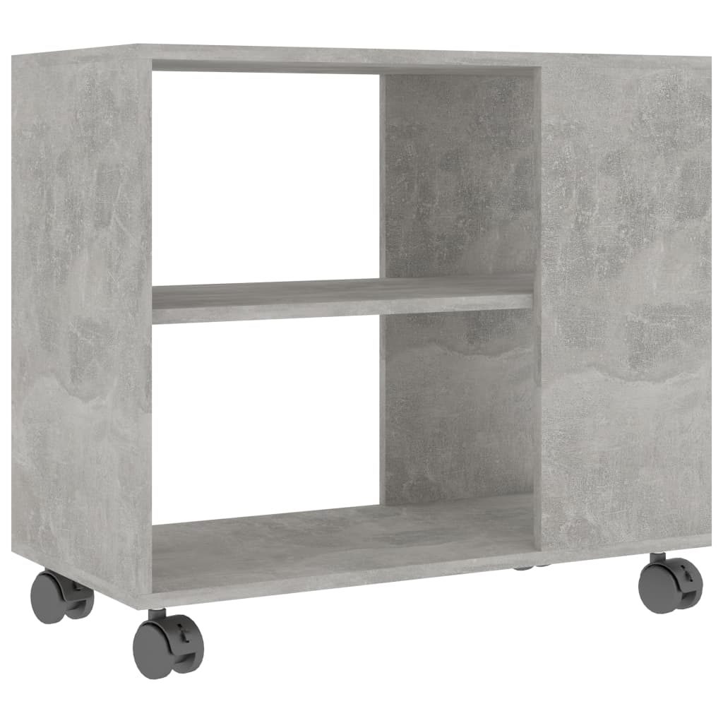 vidaXL Šoninis staliukas, betono pilkos spalvos, 70x35x55cm, mediena