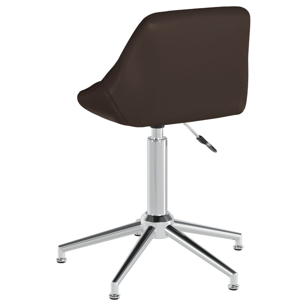 vidaXL Pasukama biuro kėdė, rudos spalvos, dirbtinė oda